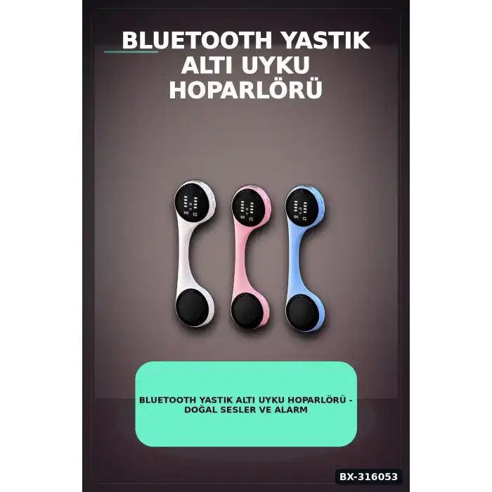 Bluetooth Yastık Altı Uyku Hoparlörü - Doğal Sesler ve Alarmlı Kompakt Cihaz BX-316053