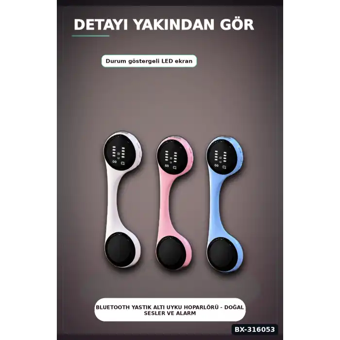 Bluetooth Yastık Altı Uyku Hoparlörü - Doğal Sesler ve Alarmlı Kompakt Cihaz BX-316053