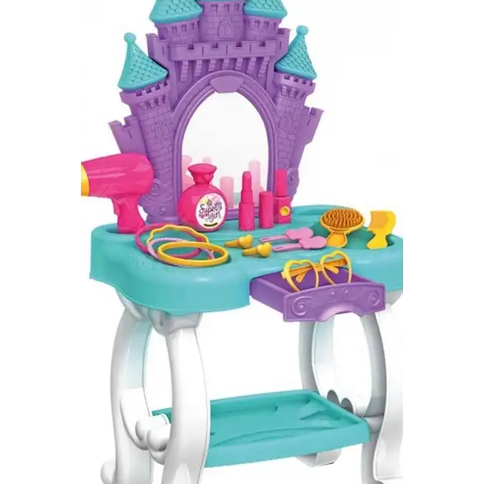 Candy Ken Oyuncak Şato Güzellik Masası 66 cm - Kız Çocuk Makyaj Oyun Seti BX-316092