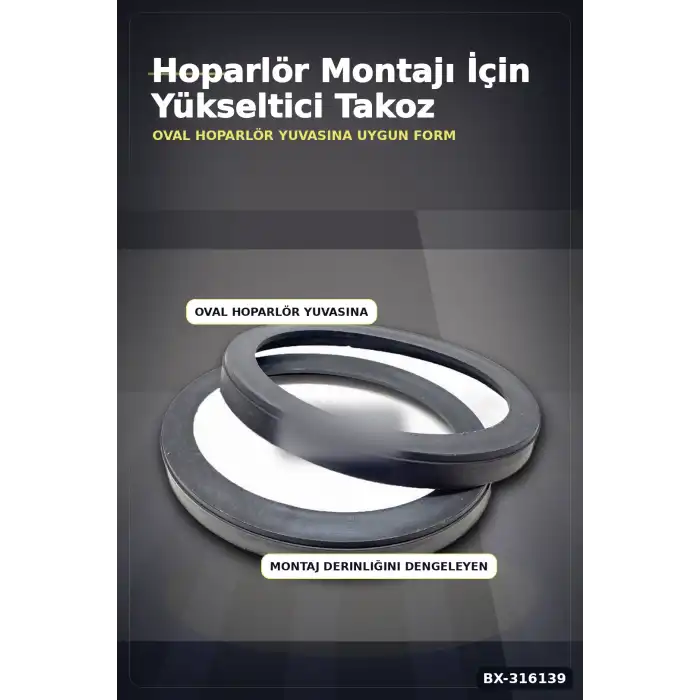 Oval Hoparlör Yükseltici Takoz Altlık 16 cm Oto Ses Sistemi İçin 2 Adet BX-316139