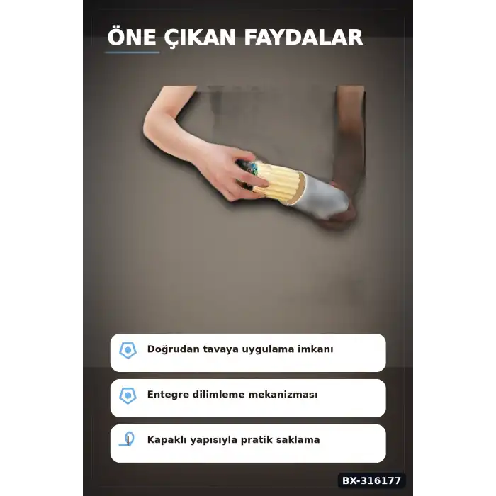 Tereyağı Kesme ve Sürme Aparatı 13x7.2 cm Kapaklı Saklama Kabı Tereyağlık BX-316177