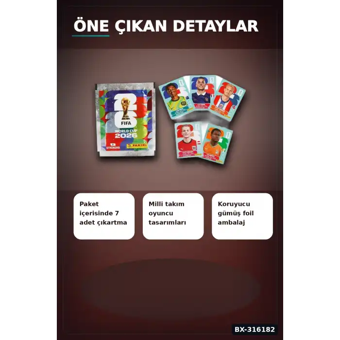 Fifa World Cup 2026 Çıkartma Paketi - Küçük Boy Futbol Koleksiyon Çıkartması BX-316182
