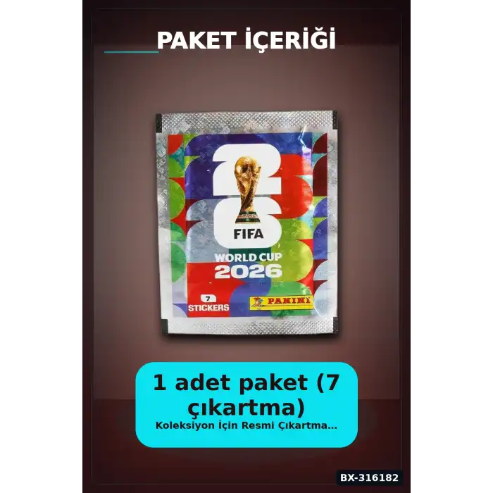 Fifa World Cup 2026 Çıkartma Paketi - Küçük Boy Futbol Koleksiyon Çıkartması BX-316182