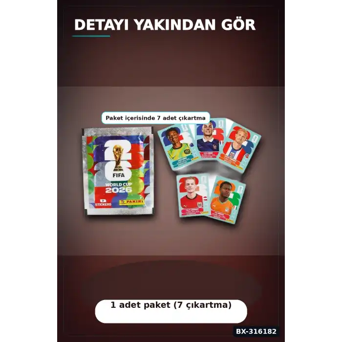 Fifa World Cup 2026 Çıkartma Paketi - Küçük Boy Futbol Koleksiyon Çıkartması BX-316182
