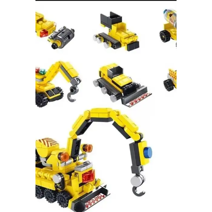 Yapı Bloğu Oyun Seti 45 Parça Sarı Yumurta Kutulu 6 in 1 Eğitici Çocuk Oyuncak BX-316189
