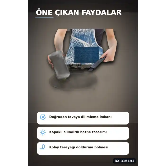 Tereyağı Sürme ve Kesme Aparatı - Pratik Saklama Kabı, Ergonomik Tereyağlık BX-316191