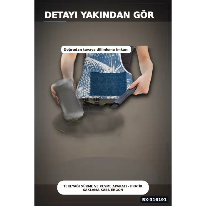 Tereyağı Sürme ve Kesme Aparatı - Pratik Saklama Kabı, Ergonomik Tereyağlık BX-316191