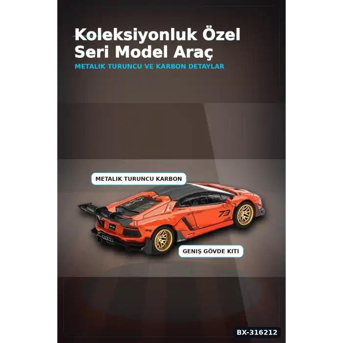Model Araba 1/64 LB Works Lamborghini Aventador Limited Edition MDX BX-316212