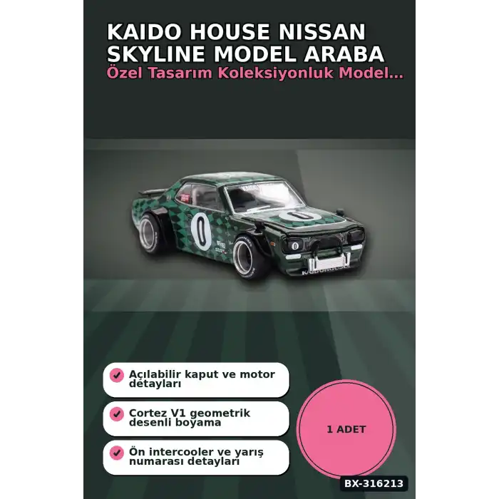 Nissan Skyline 2000GT-R Model Araba 1/64 Kaido House KPGC10 Cortez V1 Araç BX-316213