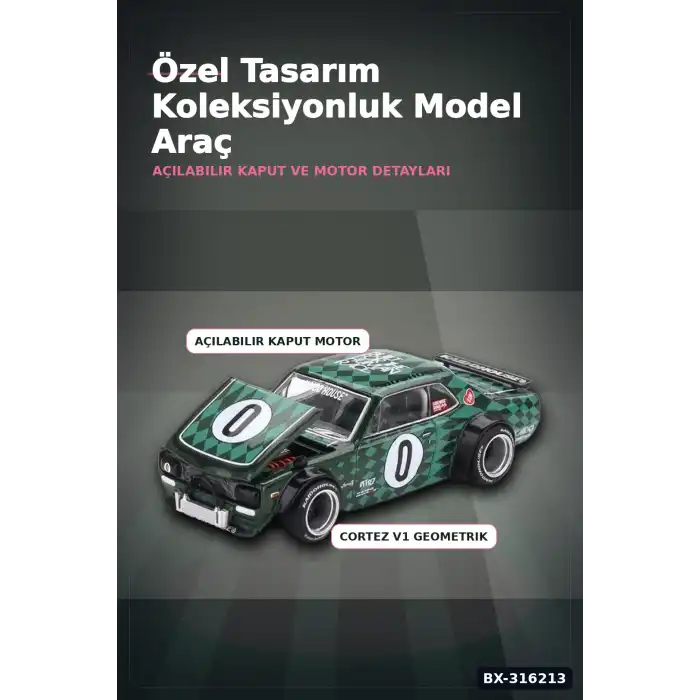 Nissan Skyline 2000GT-R Model Araba 1/64 Kaido House KPGC10 Cortez V1 Araç BX-316213