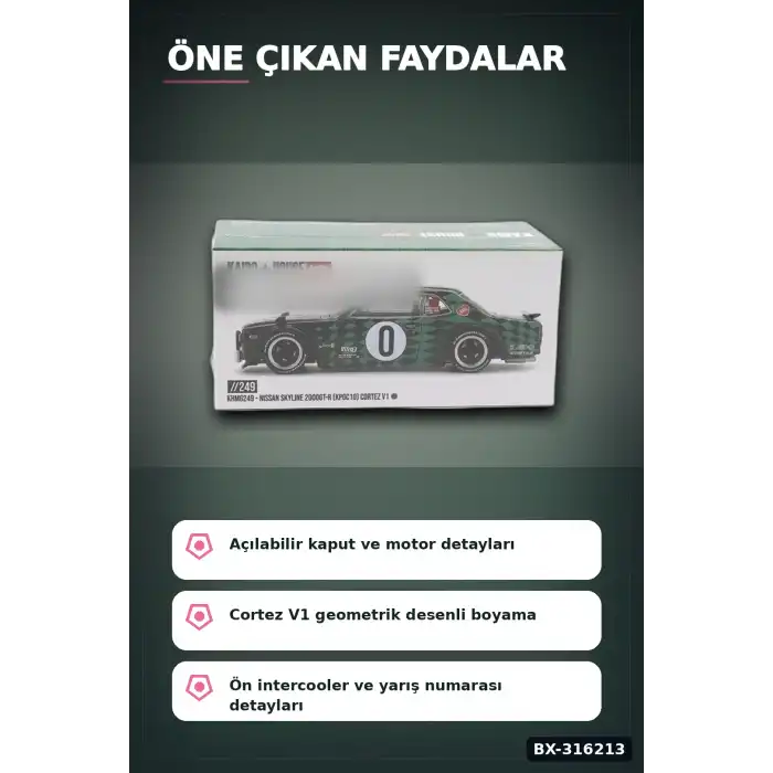 Nissan Skyline 2000GT-R Model Araba 1/64 Kaido House KPGC10 Cortez V1 Araç BX-316213