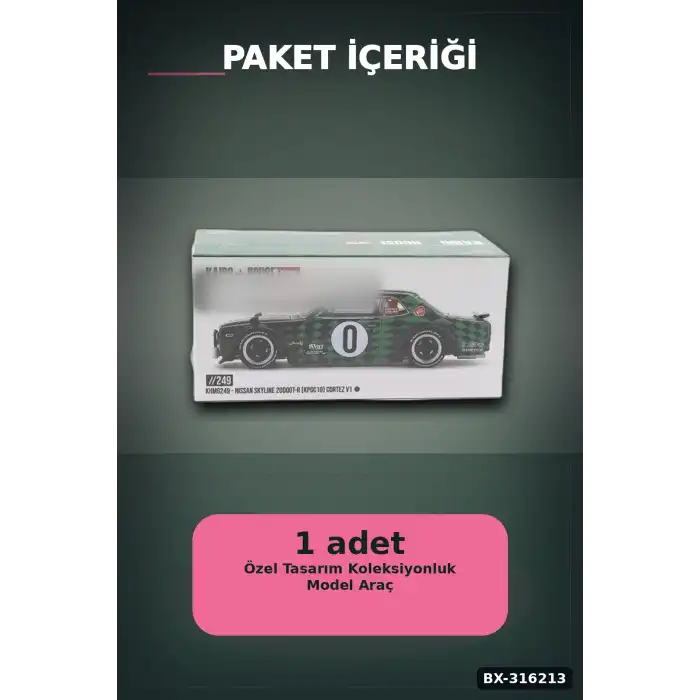 Nissan Skyline 2000GT-R Model Araba 1/64 Kaido House KPGC10 Cortez V1 Araç BX-316213
