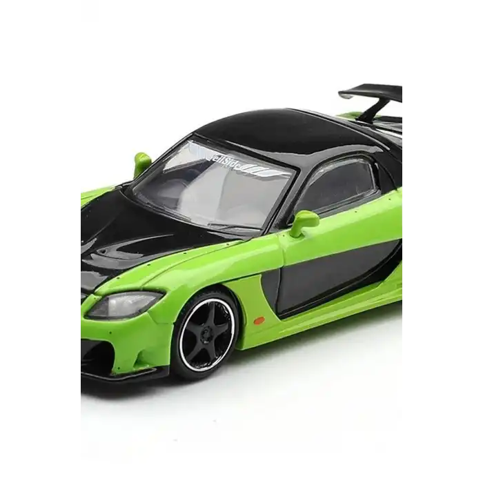 Model Araba 1/64 Mazda RX-7 VeilSide Fortune7 Green Koleksiyonluk Araç BX-316214