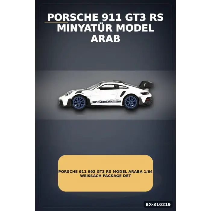 Porsche 911 992 GT3 RS Model Araba 1/64 Weissach Package Detaylı BX-316219