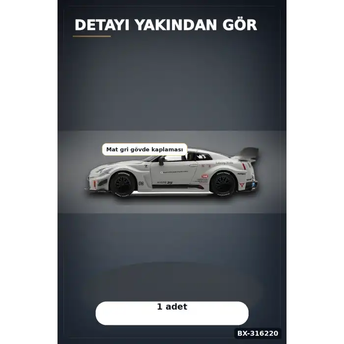 Nissan Model Araba 1/64 LB-Silhouette Works GT 35GT-RR Ver.1 Matt Grey BX-316220