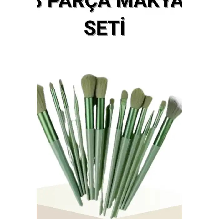 Makyaj Fırça Seti 13 Parça - Yumuşak Sentetik Kıllı Yüz ve Göz Fırçaları BX-316243