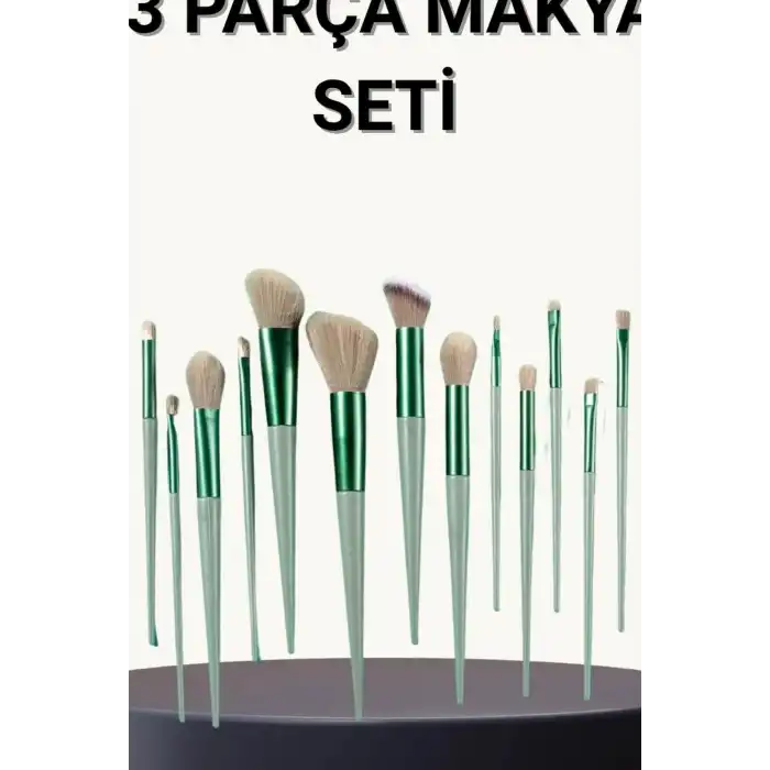 Makyaj Fırça Seti 13 Parça - Yumuşak Kıllı Dökülme Yapmayan Yüz ve Göz Seti BX-316245