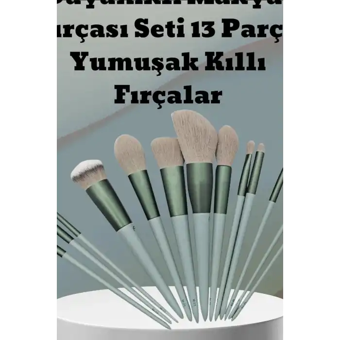 Makyaj Fırçası Seti 13 Parça Fiber Kıllı Ergonomik Saplı Yüz ve Göz Fırça Takımı BX-316246