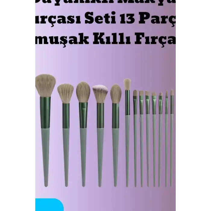 Makyaj Fırça Seti Yumuşak Sentetik Fiber Kıllı Yüz ve Göz İçin Fırça Takımı 13 Parça BX-316247
