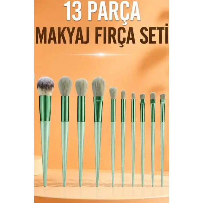Makyaj Fırça Seti 13 Parça Yumuşak Kıllı Ergonomik Saplı Far Allık Fırçası BX-316253