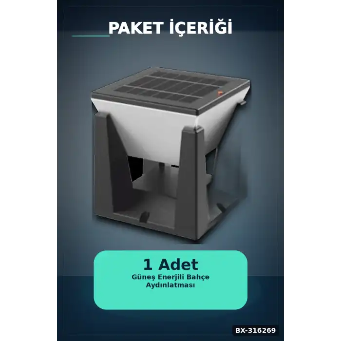 Solar Bahçe Armatürü 75W 6500K Işık IP65 Dış Mekan Lambası 1 Adet BX-316269
