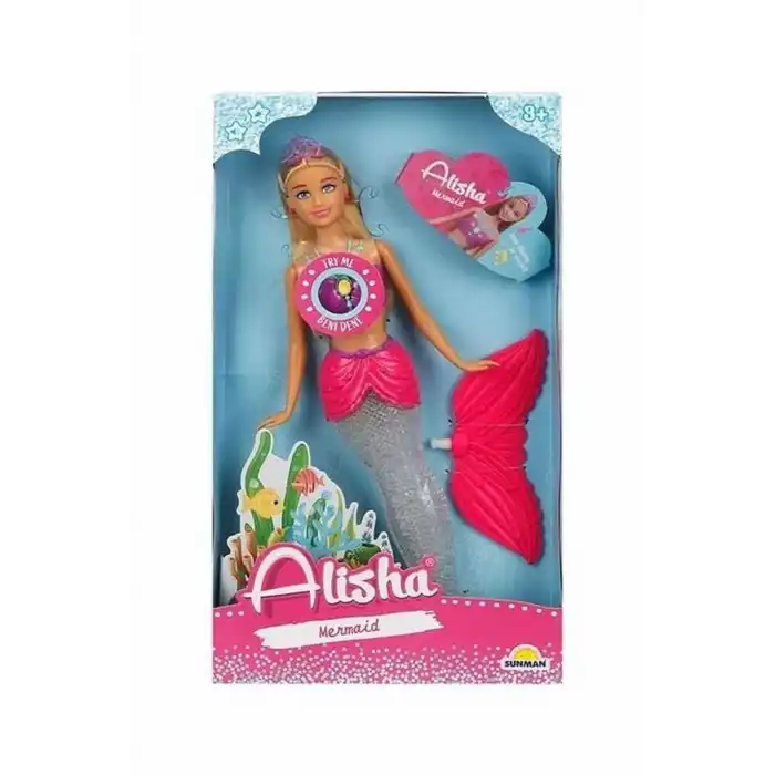 Alisha Deniz Kızı Oyuncak Bebek 29 cm Renkli Figür Tekli Set BX-316275