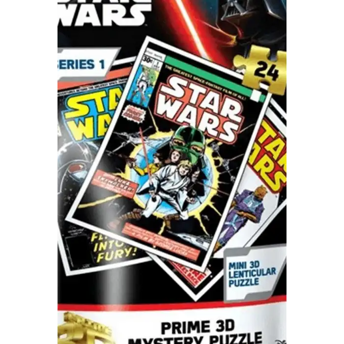 Star Wars 3D Lenticular Puzzle 24 Parça Sürpriz Paket Mini Yapboz Koleksiyonu - 1 Adet BX-316285