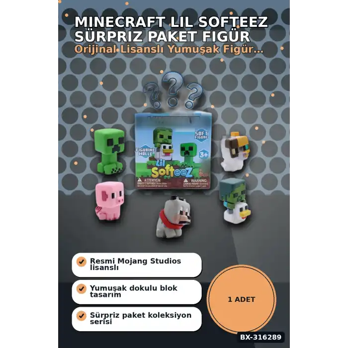 Lil Softeez Sürpriz Paket Oyuncak Figürü - 8x8x8 cm Kutu, 1 Adet Asorti BX-316289