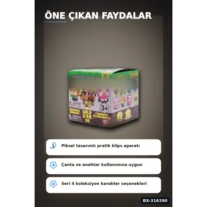 Sürpriz Paket Klipsli Karakter Anahtarlık Seri 4 - Çanta Süsü 1 Adet Kutu BX-316290