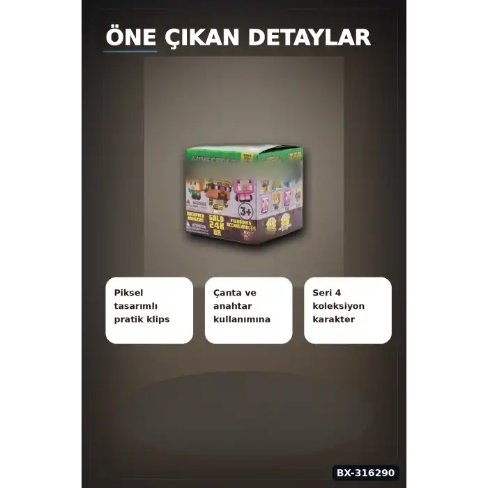 Sürpriz Paket Klipsli Karakter Anahtarlık Seri 4 - Çanta Süsü 1 Adet Kutu BX-316290