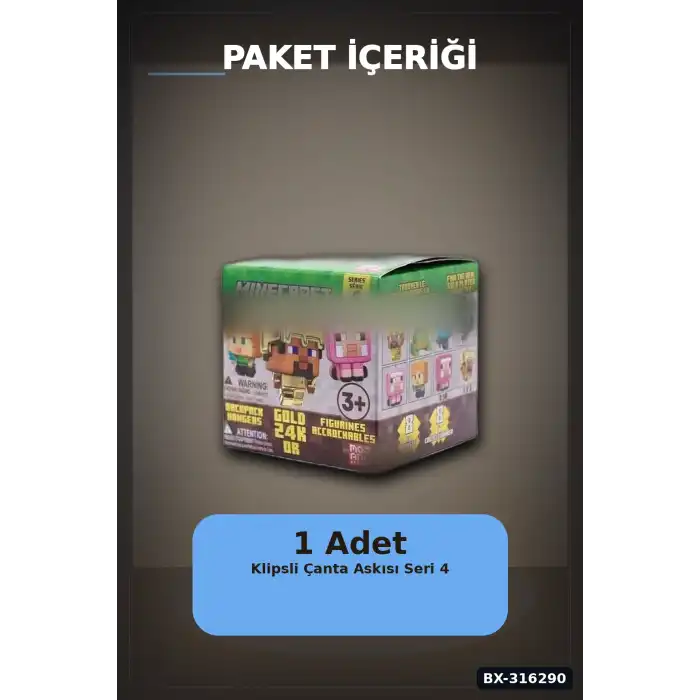 Sürpriz Paket Klipsli Karakter Anahtarlık Seri 4 - Çanta Süsü 1 Adet Kutu BX-316290