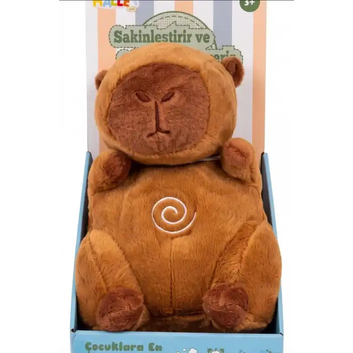 Işıklı Müzikli Peluş Oyuncak 28 cm Nefes Alan Hareketli Sakinleştirici Uyku Arkadaşı BX-316301