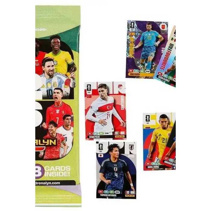 FIFA World Cup 2026 Futbolcu Kartı Adrenalyn XL Koleksiyon Oyunu 8 Adet BX-316319