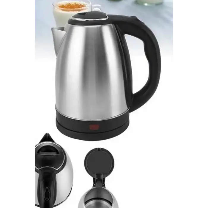 Paslanmaz Çelik Su Isıtıcı Kettle 1.8 Litre Otomatik Kapanan Gizli Rezistans Inox BX-316389
