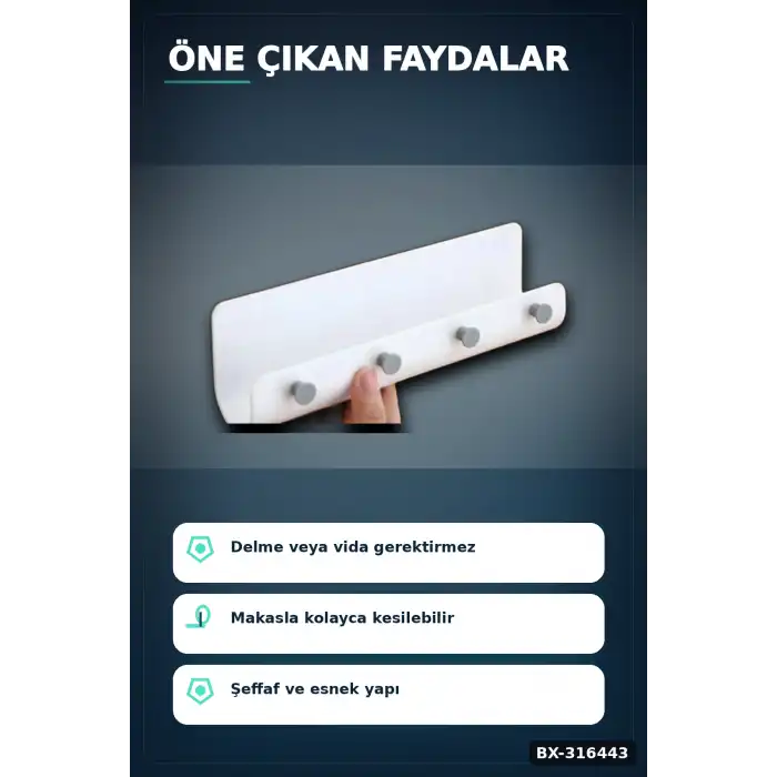 Nano Bant Çift Taraflı Su Geçirmez Güçlü Tutucu Montaj Bandı 2 m x 3 cm BX-316443