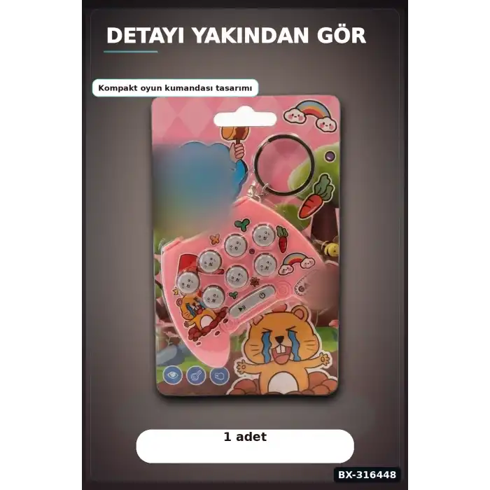 Çılgın Köstebek Mini Konsol Oyunu - Çocuklar İçin El Atarisi, Tekli Paket BX-316448