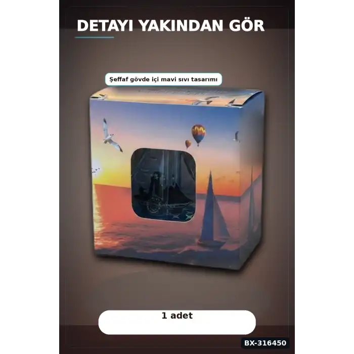 Batmayan Gemi Sıvı Dolgulu Eğitici Oyuncak ve Masaüstü Dekoru - 1 Adet BX-316450