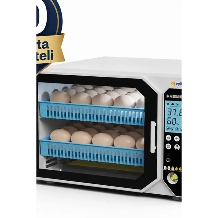 Kuluçka Makinesi WM-70 Çift Katlı Akıllı Nem Kontrollü Set Yedek Motor ve Suluk Dahil BX-316465