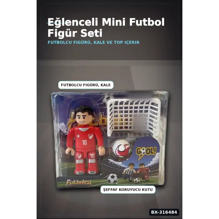 Futbolcu Mini Figür Oyuncak - Karışık Ülkeler Serisi Tekli Paket, 1 Adet BX-316484