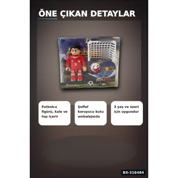 Futbolcu Mini Figür Oyuncak - Karışık Ülkeler Serisi Tekli Paket, 1 Adet BX-316484