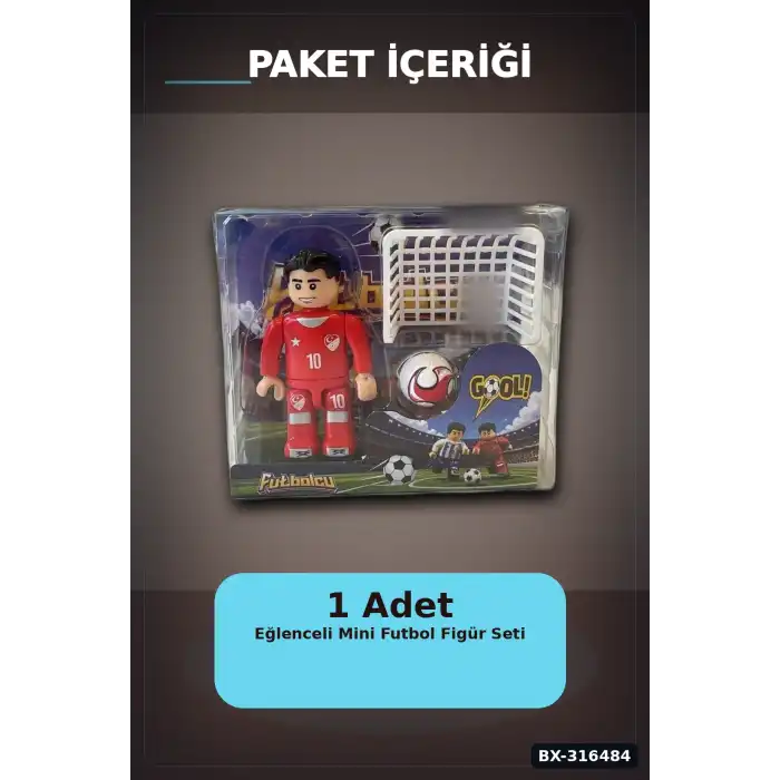 Futbolcu Mini Figür Oyuncak - Karışık Ülkeler Serisi Tekli Paket, 1 Adet BX-316484