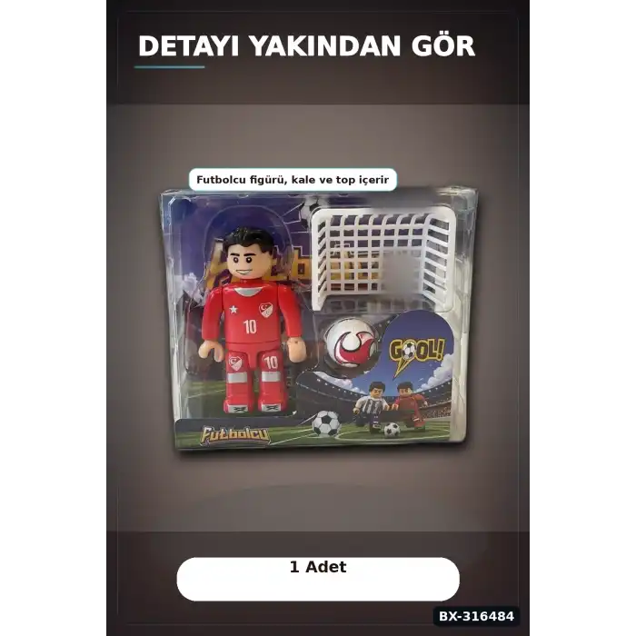 Futbolcu Mini Figür Oyuncak - Karışık Ülkeler Serisi Tekli Paket, 1 Adet BX-316484