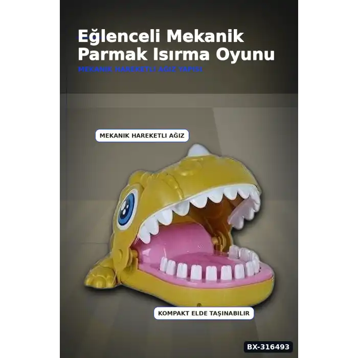 Balık Isırığı Oyunu Pilli Olmayan Kurmalı Eğlenceli Oyuncak Balık - 1 Adet BX-316493