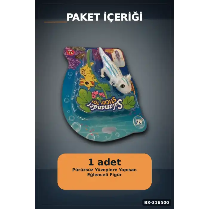 Yapışkan Semender Figür Oyuncak - Eğlenceli Esnek Çocuk Oyuncak Modeli BX-316500