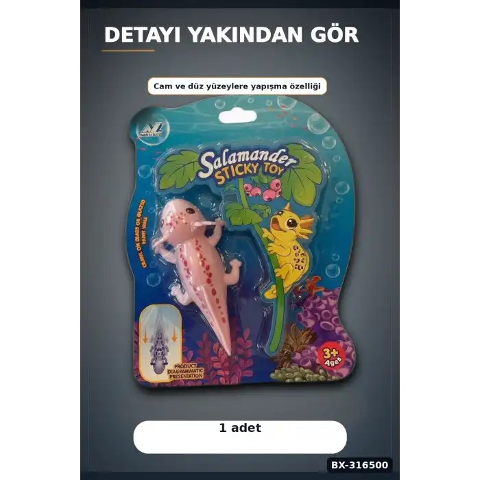 Yapışkan Semender Figür Oyuncak - Eğlenceli Esnek Çocuk Oyuncak Modeli BX-316500