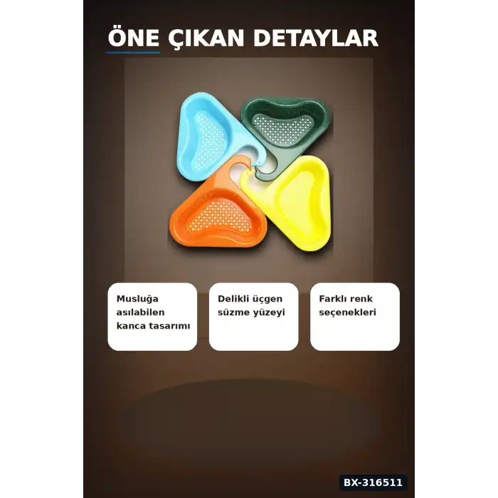 Lavabo Süzgeci Plastik Kuğu Tasarım Musluk Askılı Drenaj Sepeti 1 Adet BX-316511