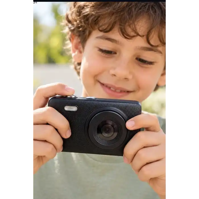 Dijital Fotoğraf Makinesi 2.8 İnç Ekranlı Type C Şarjlı Video Kamera Siyah BX-316514