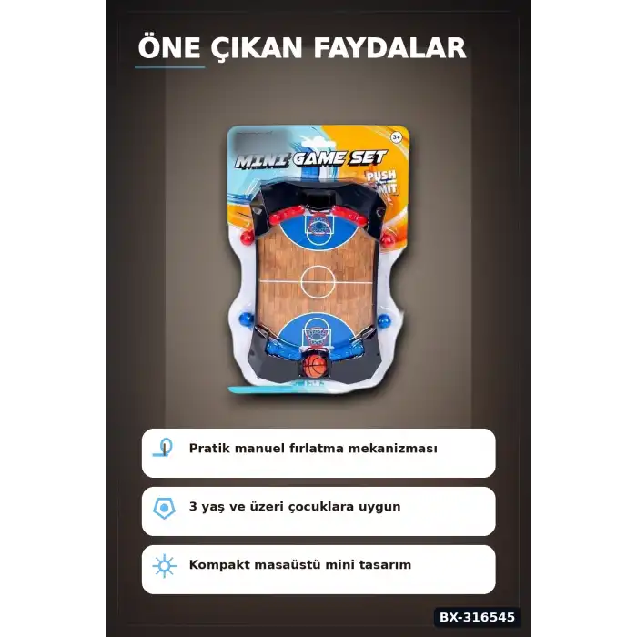Masa Üstü Spor Oyun Seti Buz Hokeyi Basketbol Futbol Modeli - 1 Adet Asorti BX-316545