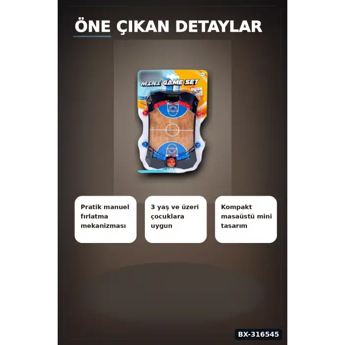 Masa Üstü Spor Oyun Seti Buz Hokeyi Basketbol Futbol Modeli - 1 Adet Asorti BX-316545