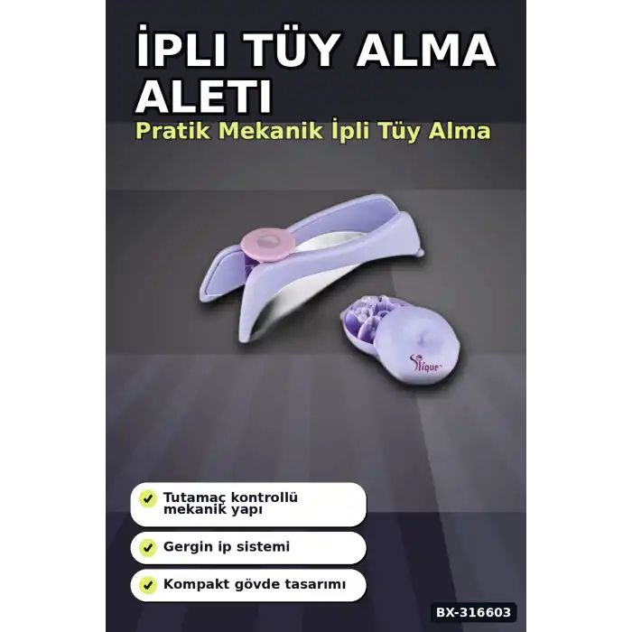 İpli Tüy Alma Aleti Pratik Yüz Epilasyon Aparatı - Tekli Paket, Ev Tipi BX-316603